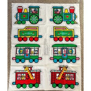 Springs Mills 5671 Cut & Sew Train Panel Uncut Vintage Fabric Toy Set